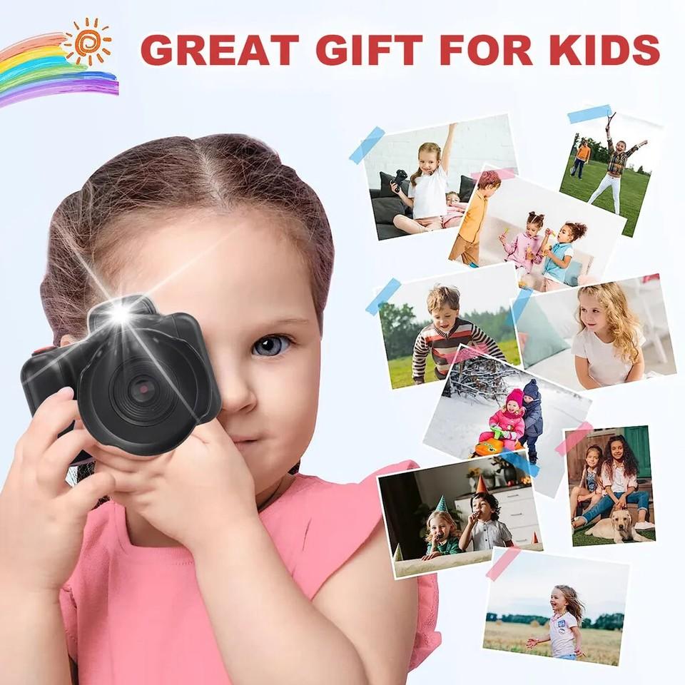 Kids Camera 24MP SLR Kids Camera with 360° Rotating Lens 1080P Video Camera