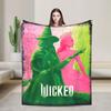 Soft Blanket Travel Wicked Elphaba & Glinda Tonal  Throw Blanket  Flannel Bedspread For Couch Chair Novelty Sofa Bed Cover
