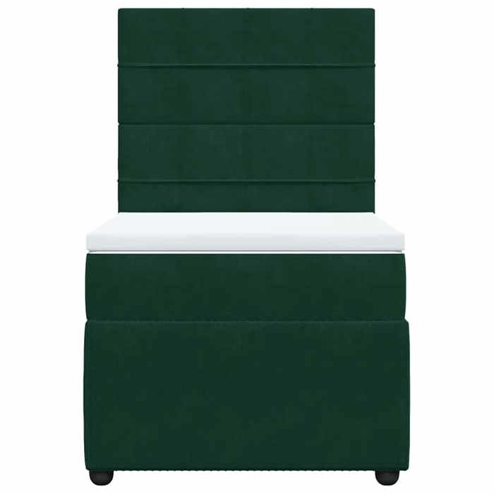 Maison Exclusive - Sommier à lattes de lit et matelas Vert foncé 80x200 cm Velours