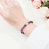 Jingde Jewelry 3A Natural Amethyst & White Crystal Women's Round Bead Bracelet