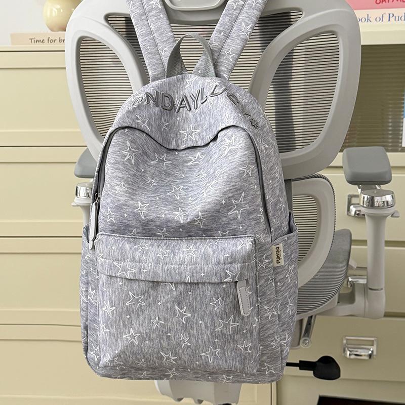 Schoolbag New Japanese Star Printed Backpack Female Student School Bag Lightweight Large Capacity Cute Plush Bear Backpack