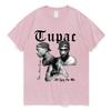 Rapper Tupac 2pac Γραφικό T-shirt Μόδα Υψηλής Ποιότητας Κοντομάνικα T-shirts Oversized Hip Hop Streetwear Ανδρικό Βαμβακερό T-shirt