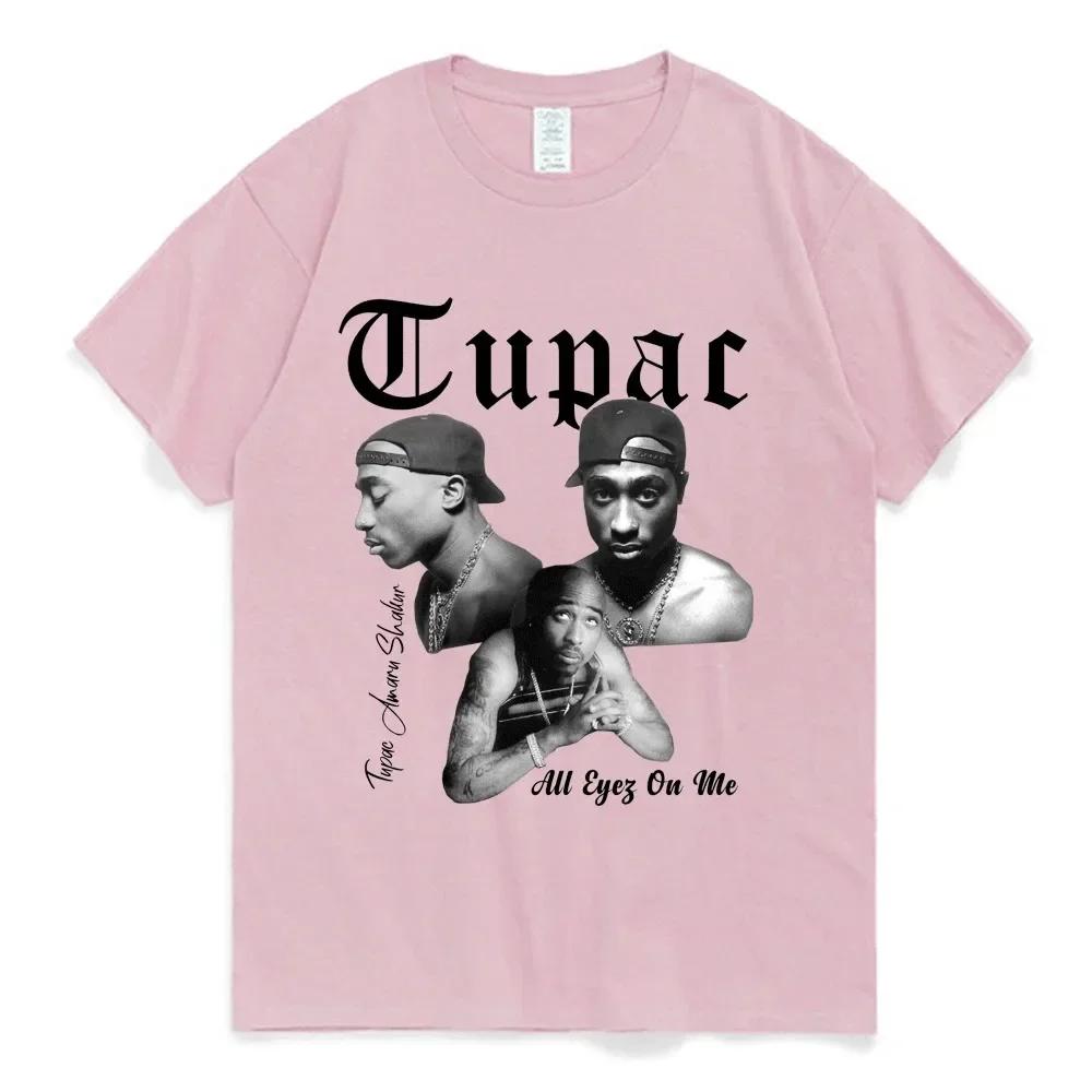 Rapper Tupac 2pac Γραφικό T-shirt Μόδα Υψηλής Ποιότητας Κοντομάνικα T-shirts Oversized Hip Hop Streetwear Ανδρικό Βαμβακερό T-shirt