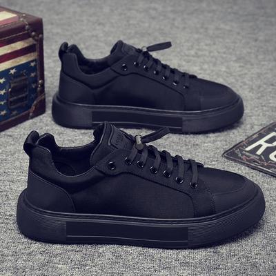 Oxford Cloth Breathable Waterproof Shoes All Black Dirt-resistant Casual Canvas Shoes Repair Workshop Non-slip Board Shoes