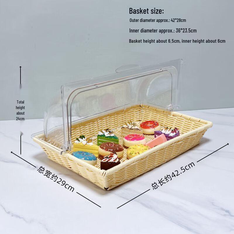 European Style Clear Food Display Plate with Flip Lid