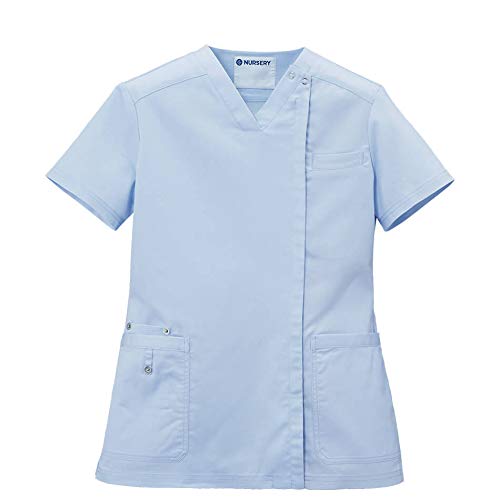 

Nursery Denim Scrub (Open Front), Easy to Put On and Take Off, Medical Nursing Coat, Women s, Size M, Light Wash, 9392203A