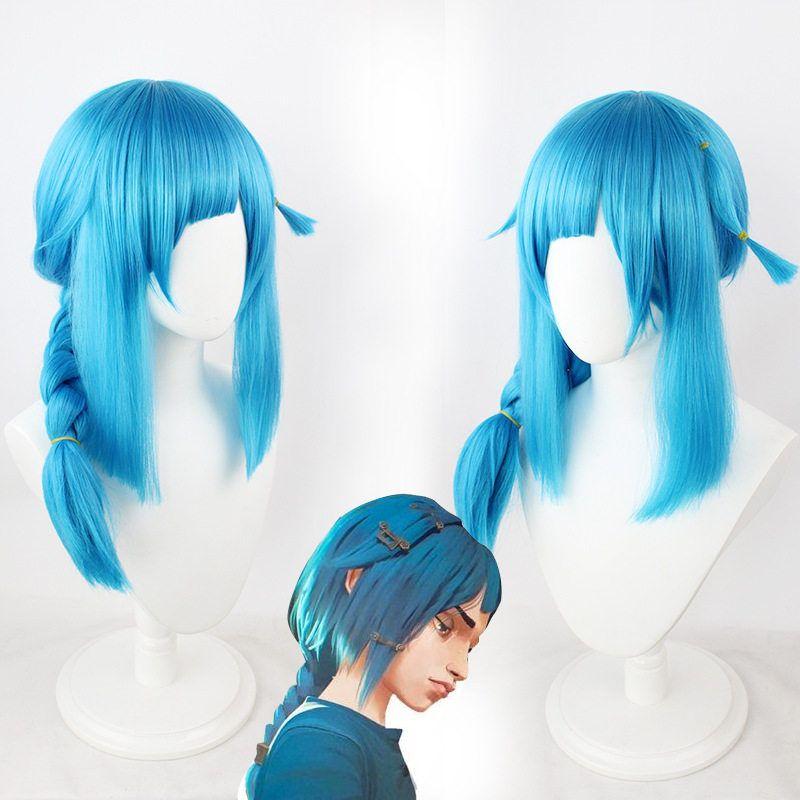 

League of Legends: Arcane Season Cosplay Costume for Young Jinx Teenage Jinx Wig XXXL