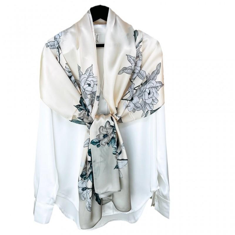 Unisex Silk Scarf 100% Mulberry Satin Long Shawl Fashion Office Lightweight Elegant