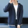 Sweaters Coat Cardigan for Women Autumn Winter Zipper Loose Long Sleeve Solid Color Hooded Knit Sweaters Jacket