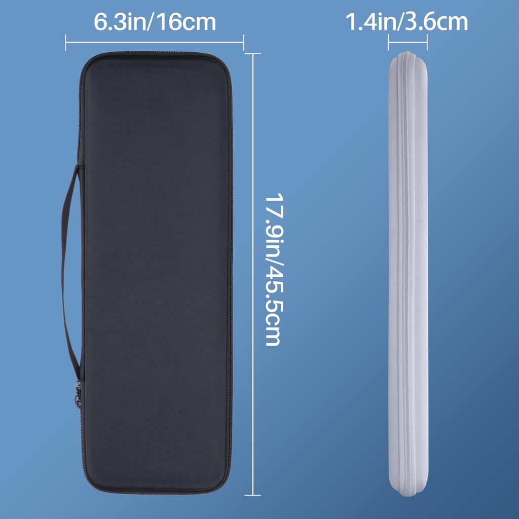 Lebakort Storage Case Compatible with Logitech MX KEYS KX800, MX KEYS S, and KX800s Bluetooth Wireless Keyboards (Black, Case Only)