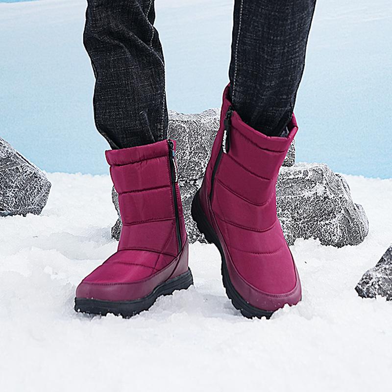 New Unisex Men Snow Boots Super Warm Men Hiking Boots High Quality Waterproof Leather Men's Boots Outdoor Platform Boot Men Boot