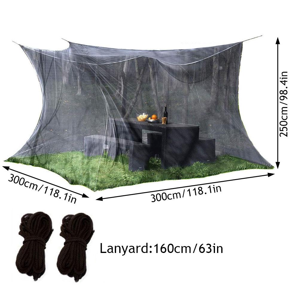 Black White Breathable Portable Camping Mosquito Net Large Outdoor Travel Mosquito No Installation Required Insect Proof Tent