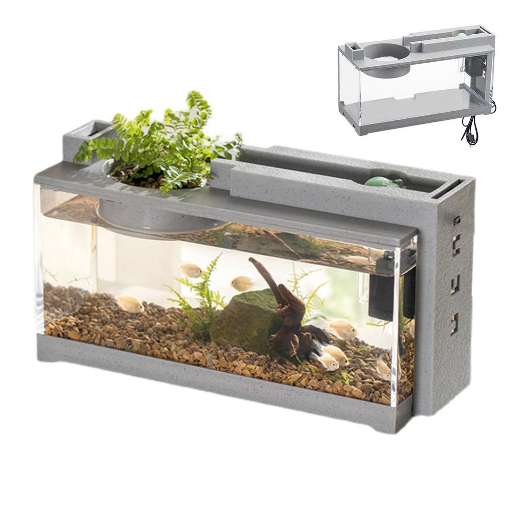Desk Aquarium Glass Aquarium Modern Silent