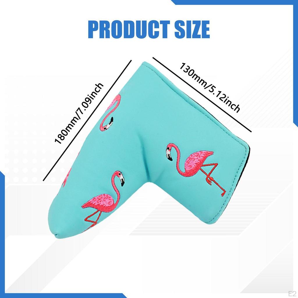 Golf Putter Cover Club Protector PU Leather Portable Embroidered Training Supplies Fits Most Putters