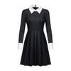 Wednesday Addams Black Dress for Women Girls Halloween Cosplay Costume
