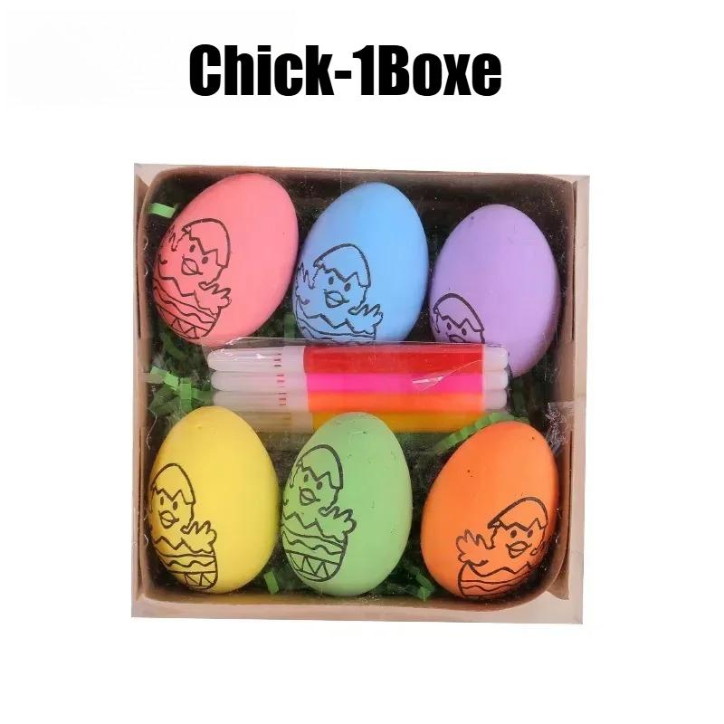 Easter Egg Decorating Kit for Kids DIY Hand Painted Cartoon Bunny Eggs Creative Home Easter Crafts Gift Set