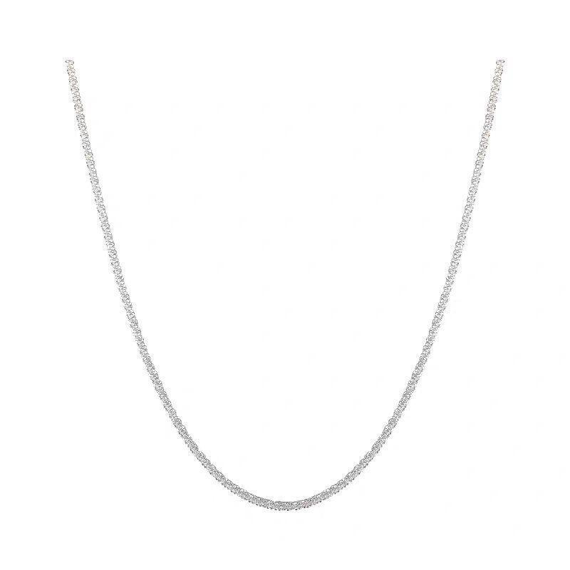 Simple 925 Necklace Cauliflower Chain Sparkling Collarbone Chain 520 Necklace