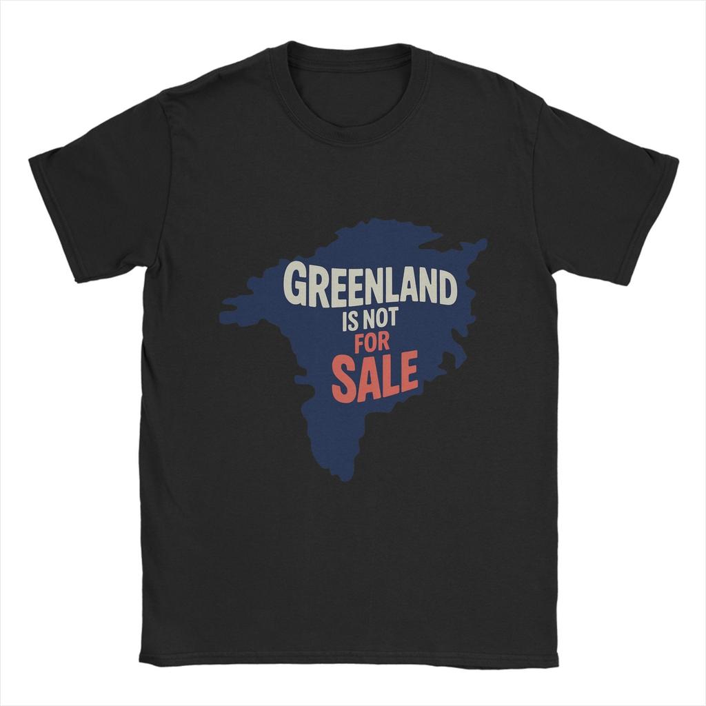 Greenland is Not For Sale  T Shirt Men's  100% Cotton Casual T-Shirts O Neck  Tees Short Sleeve Clothes Summer