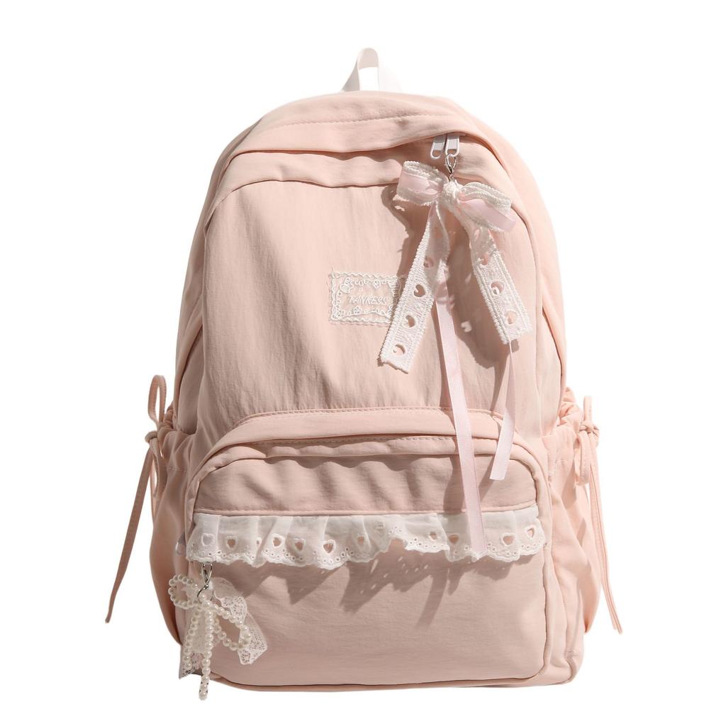 Schoolbag Japanese 1011ins Wind Girl Backpack High Value Junior High School Student Schoolbag Light Leisure Travel Backpack