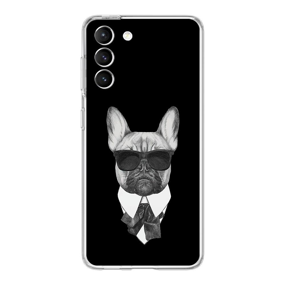 Phone Case For Samsung Galaxy S25 Edge S24 S23 FE S22 Ultra S20 S21 5G S10 Plus S10E Soft Clear Cover French Bulldog Dog Pet