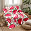 Watermelon Slice Pattern Theme Blanket Lightweight Warm Flannel Blanket Decorative Throw Blanket for Home Decoration