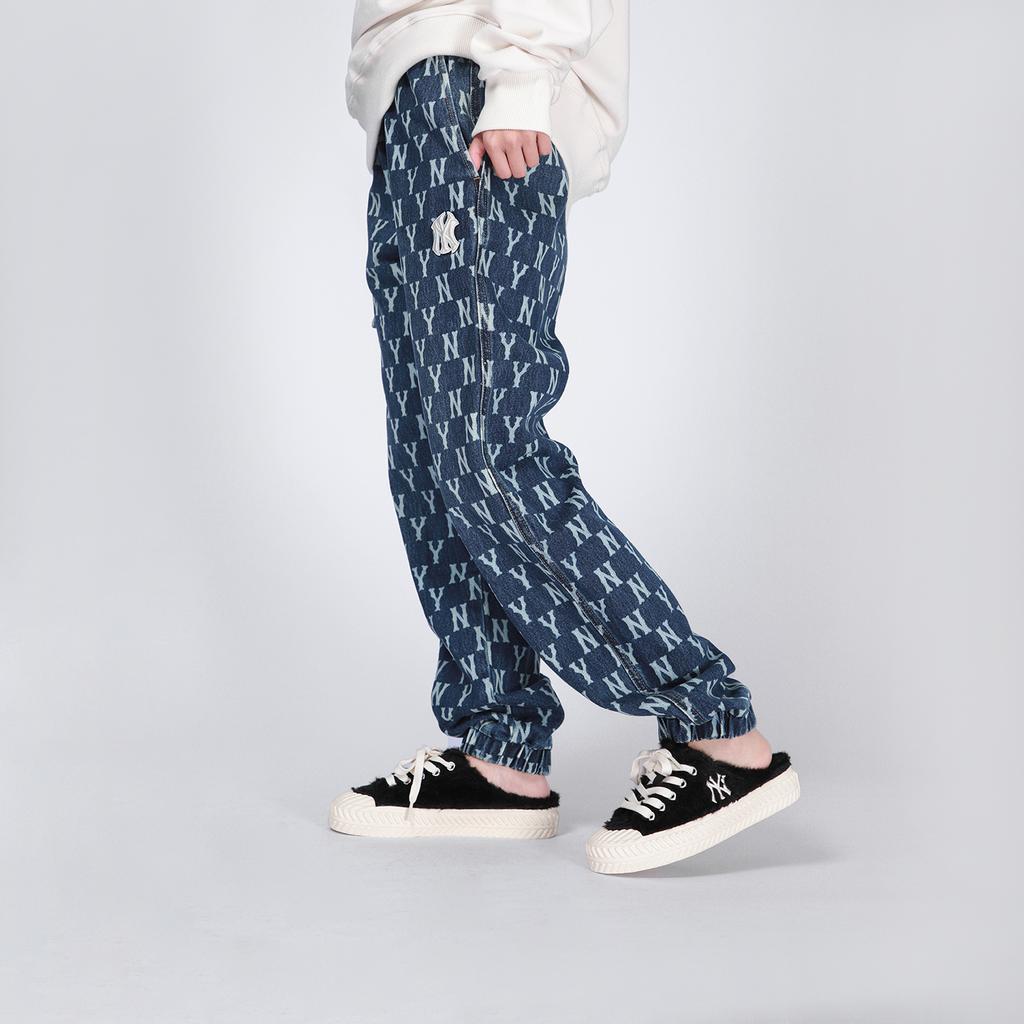 New MLB Old Flower Jeans Unisex Blue 3ADP05014-50BLS