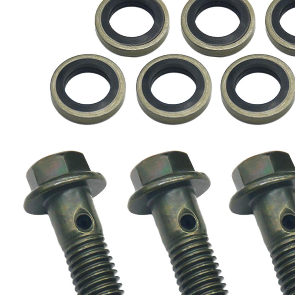 Șurub banjo Adaptor linie de combustibil Rezistent la uzură Accesorii anti-scurgere Șuruburi pentru furtun de ulei Tuburi