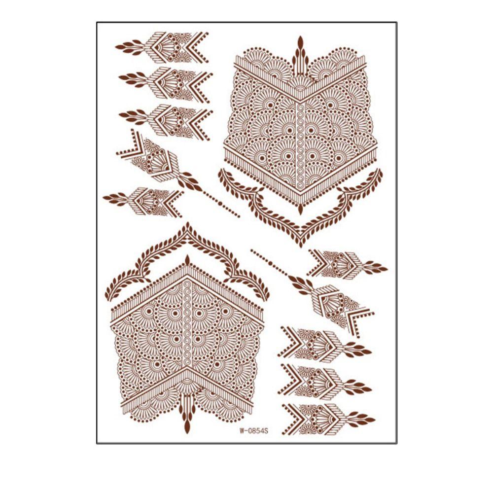 Wedding Tool Body Art Sticker Henna Tattoo Stickers Water Transfer Decals Temporary Tattoo