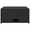 4 piece garden lounge set with cushions poly rattan black