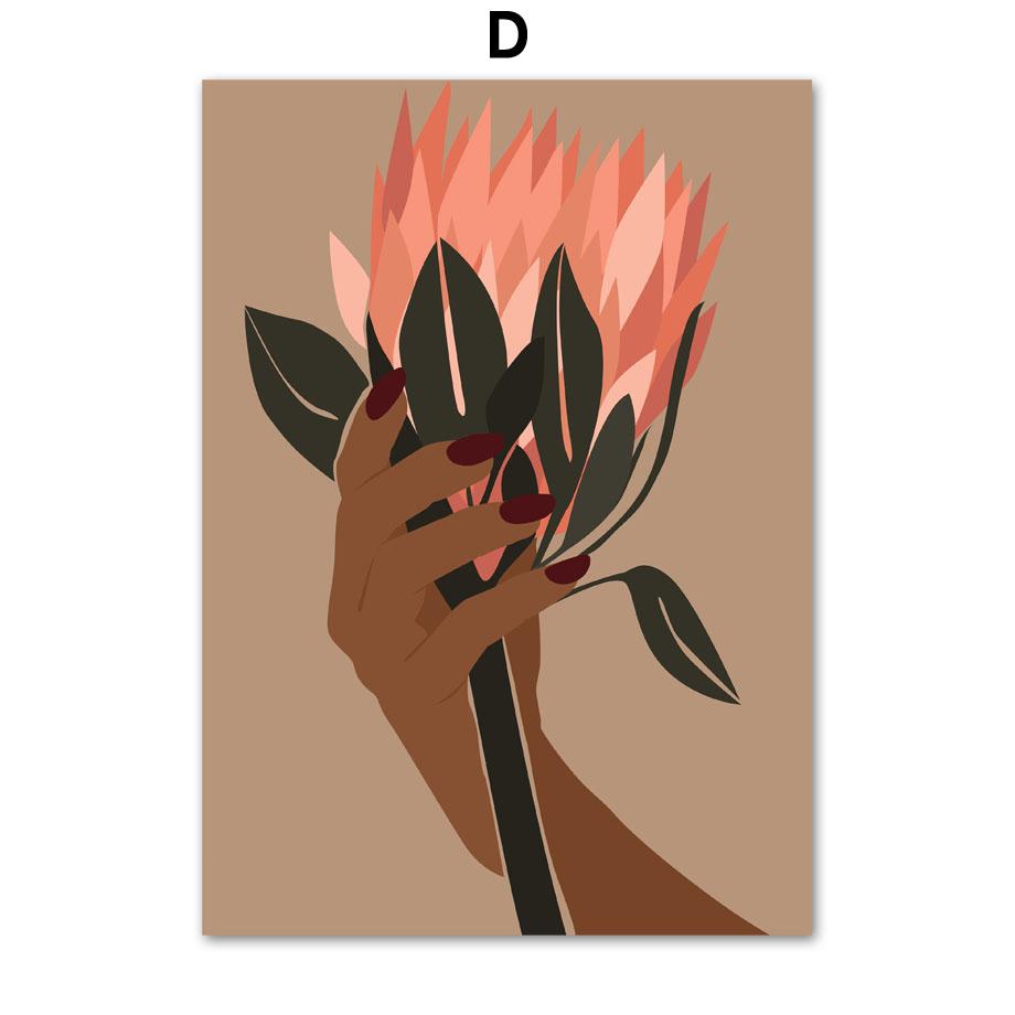 Wall Art Canvas Painting Abstract Black Girl Fashion Illustration Nordic Posters And Prints Wall Pictures For Living Room Decor