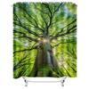 Sunlit Tree Waterproof Shower Curtain Heat Resistant Machine Washable Non-Transparent 180x180cm