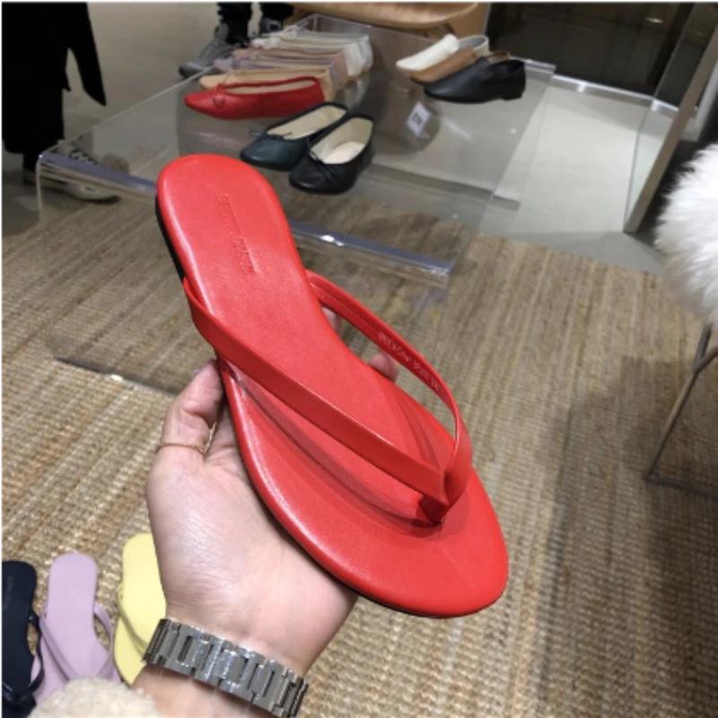 Fashion Fashionable with Candy Color Thong Flip-flops Women Slides Outdoor Non-slip Beach Sandals Summer New Women Slippers Plus Size 43