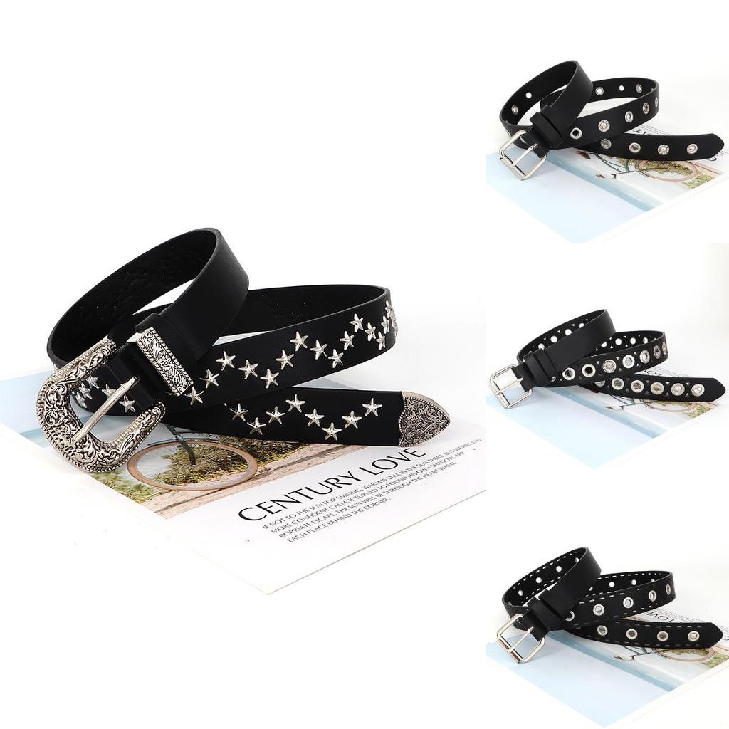 Minimalist Pu Punched Belt For Women With Alloy Buckle For Daily Use And Fashion
