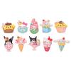10Pcs Kawai Bright Surface Cat Dessert Ice Cream Series Resin Flat Back Scrapbook Figurine Diy Bow Decor Accessories Crafts A3