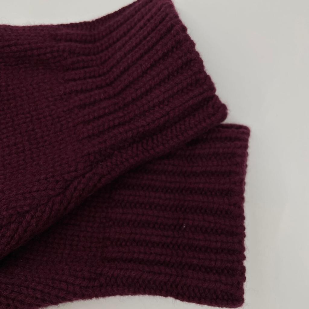 Balenciaga 2018 544179 Bold Turtleneck Scarf Pullover Knit Tops XS BordeauxUsed