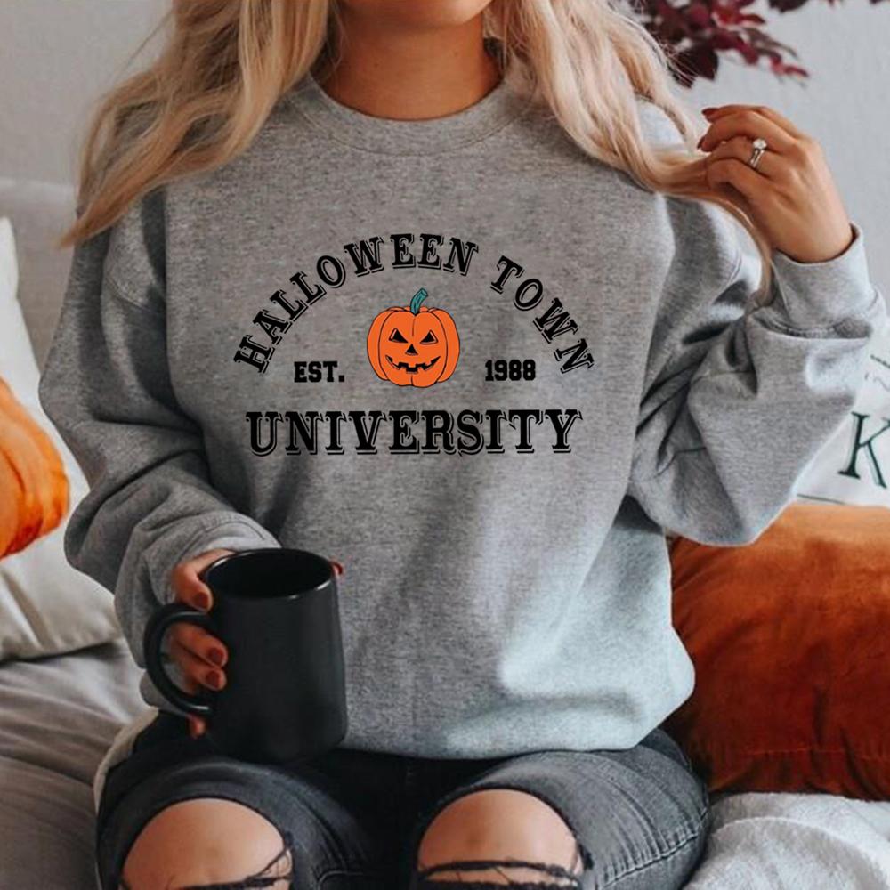 Halloweentown Mikina Halloween Town Založeno 1998 Univerzitní Mikiny Podzimní Mikiny Přes hlavu Dýně Halloweenská Mikina Topy