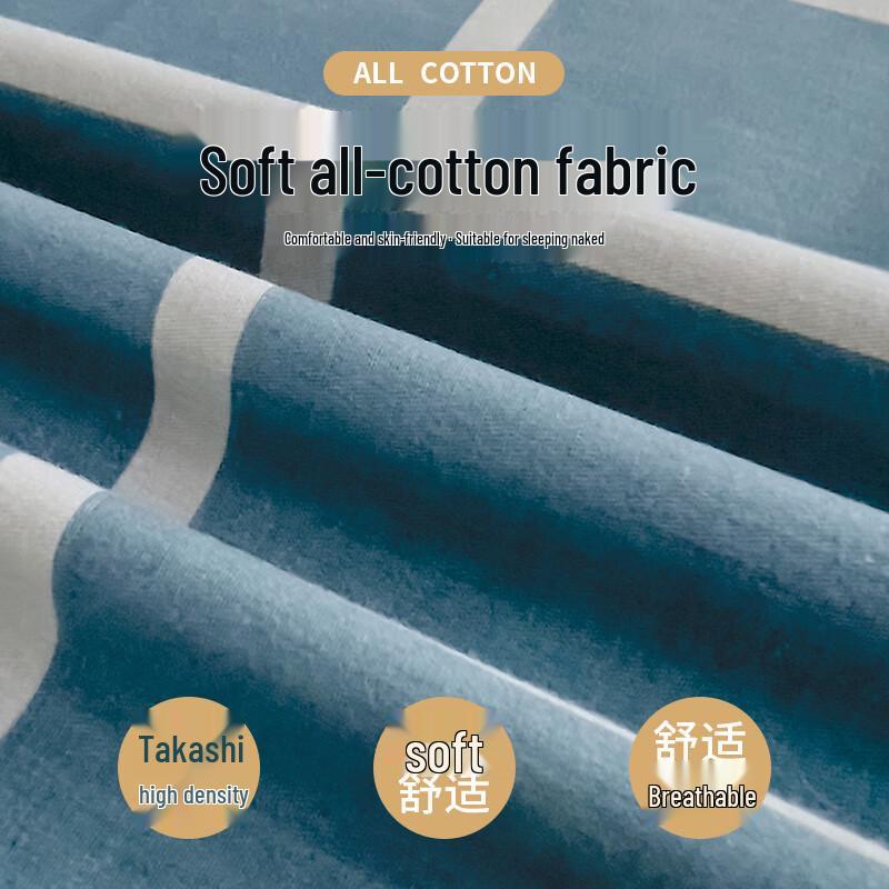 SOMERELLE 100% Cotton 3-Piece Bedsheet & Duvet Cover Set 0.9-1.2m Bed, 150x200cm Duvet Cover