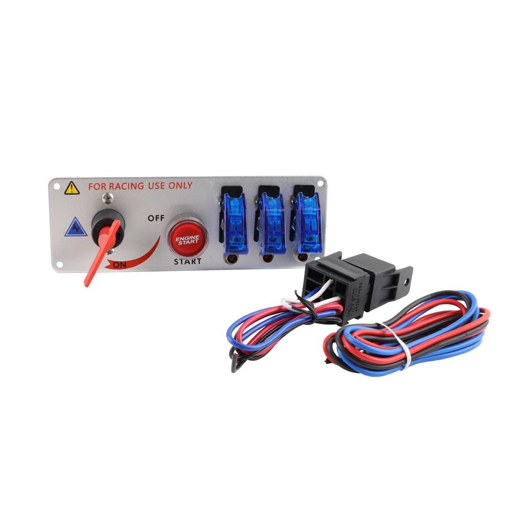 12V Auto LED Racing Car Ignition Engine Start On/Off Push Toggle Switch Panel 5 In 1 Toggle Switches Convenient And Safe Durable Battery Switches5