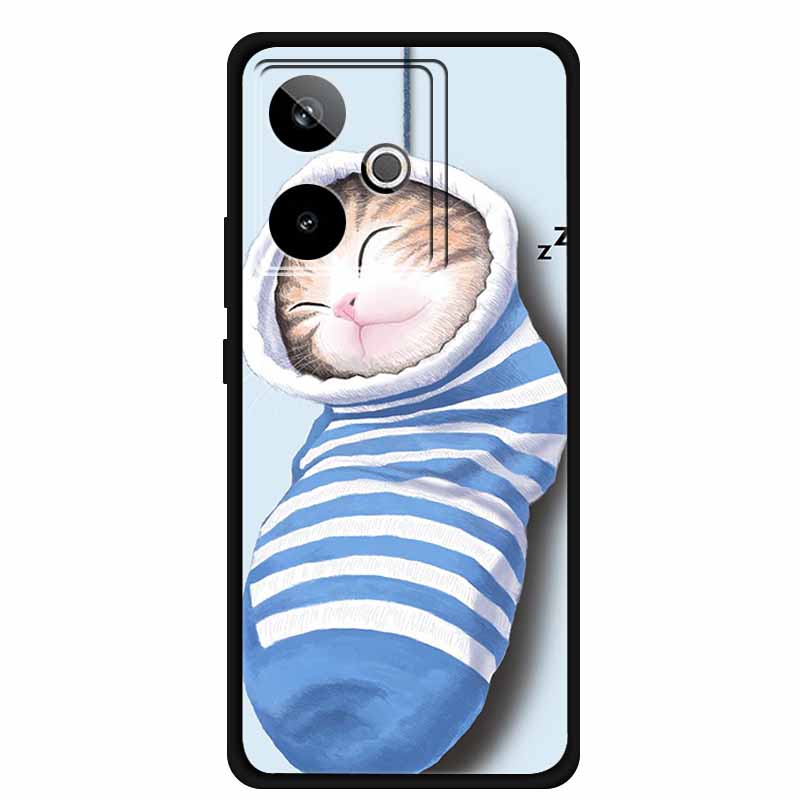 For Realme GT 7T GT7 Case Cool Animal Protective Silicone Back Cover Cases For Realme GT 7 Black Phone Funda Realme GT 7T Coque