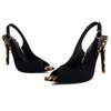 Sexy Leopard Women's Sandals Summer Shoes Thin High Heels Peep Toe Slippers Slingbacks Black Party Dance Wedding Shoes Female