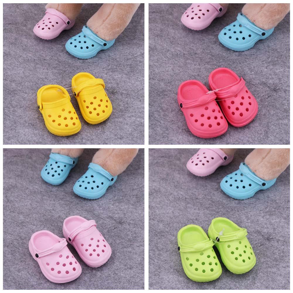 1 Pair Non-slip Dog Hole Shoe Soft-soled Dog Rain Boots Pet Beach Shoes Pet Sandals  for Cats