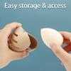 1pcs Silicone Makeup Sponge With Holder Breathable Beauty Sponge Blender Case Beauty Eggs Container Shatterproof Storage Box