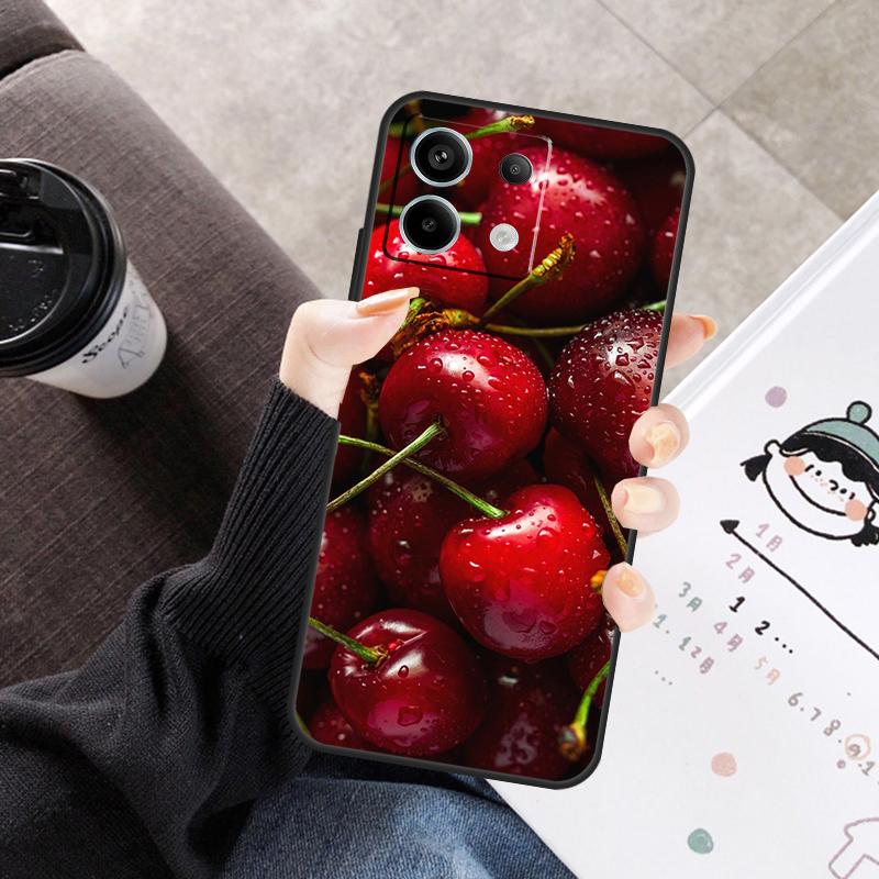 Red Cherry Summer Fruit Cover For Xiaomi Redmi Note 14 13 10 11 12 15 Pro Plus Case For Redmi 15 15C 14C 10C 12C 13C