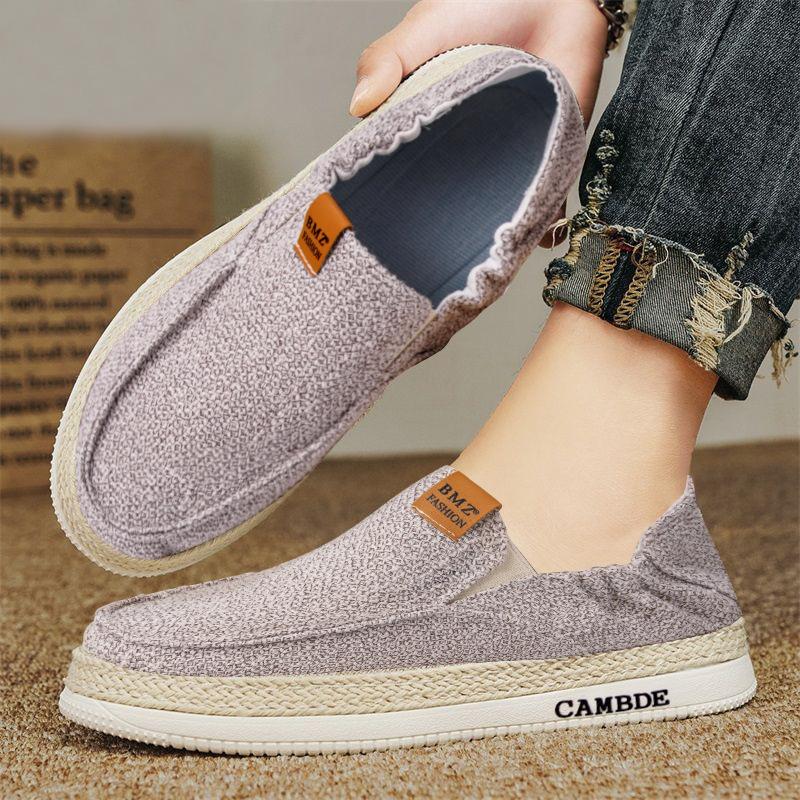 Casual Men's Shoes with Lazy Canvas Shoes Summer Foot Cover Soft Sole Comfortable Breathable Cloth Shoes