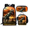 Jurassic World Dinosaurus Rugzak Set 3 Delen Student Schooltas Lunchtas Etui