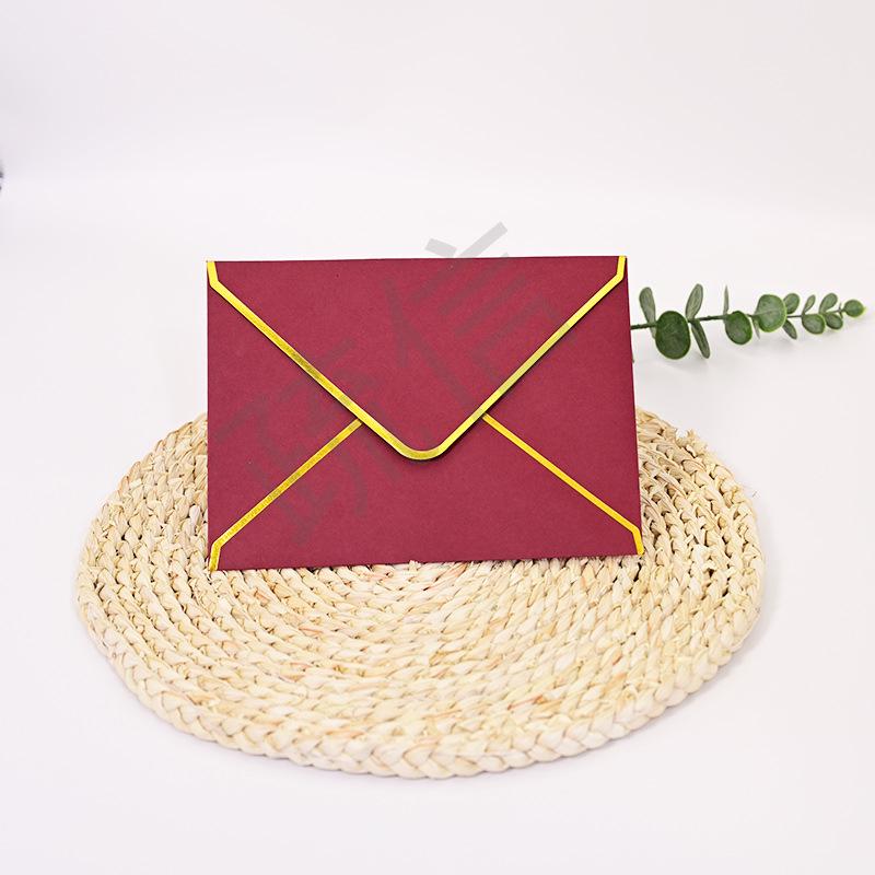 A7 Self-Adhesive Gold Stamped Western Style Business Invitation Cards & Envelopes