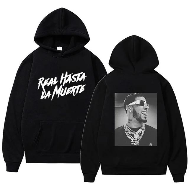 Men's hoodie, autumn wool sweatshirt, AA Royal Death print sweatshirt, streetwear, loose rapper sweatshirt