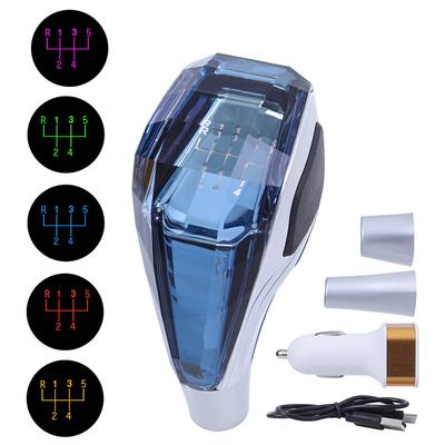Kristall LED Schalthebelknauf Manuell Automatikgetriebe Universal Bunte Lichtschaltknauf für die meisten Autos 8mm 10mm 12mm