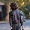 Fashion Textured Leather Jacket Spring and Autumn New Women's Clothing Sweet and Cool Temperament Locomotive Thin Temperament Short Coat