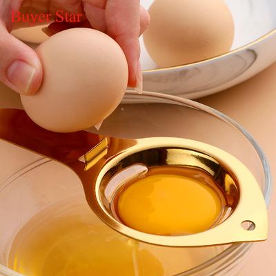 1PC Eiertrenner Edelstahl Eigelb-Weiß-Separator Filtergriff Eierteiler Backen Kochen Eierwerkzeuge Küchenhelfer